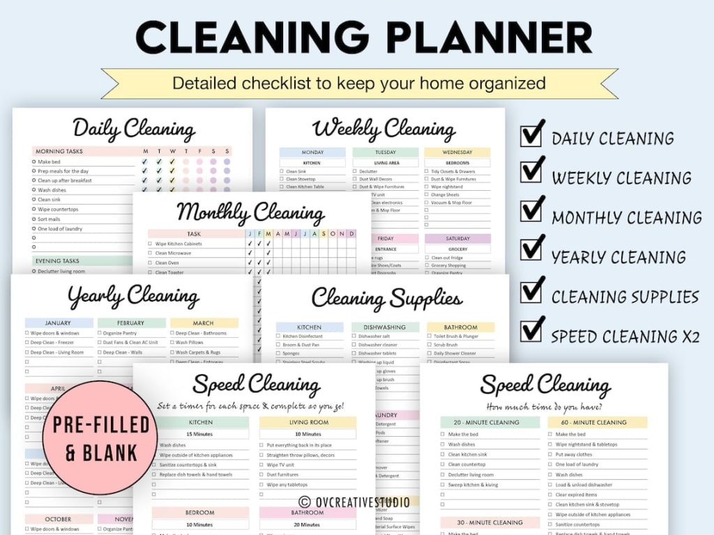 Sage Planner - ADHD Cleaning Journal